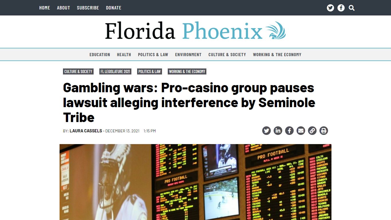 Gambling wars: Pro-casino group drops lawsuit alleging ...